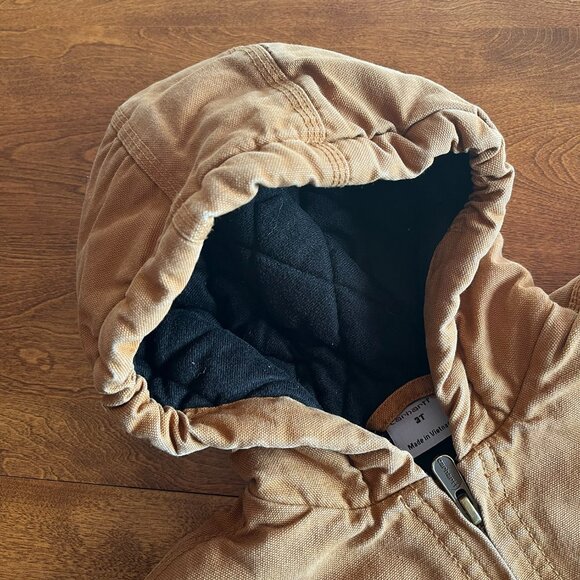 Carhartt tan canvas jacket 3T - Picture 2 of 10